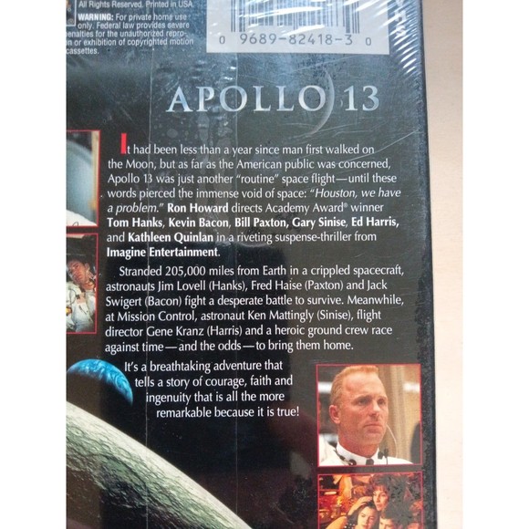 Apollo 13 VHS - Picture 3 of 3